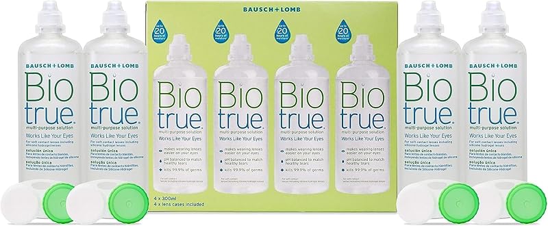 Biotrue Multi-Purpose Solution 4 x 300ml with Lens Case
