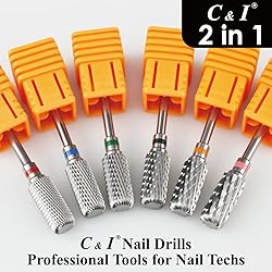 C & I Nail Drill 2 in 1 Round Corner Cylinder