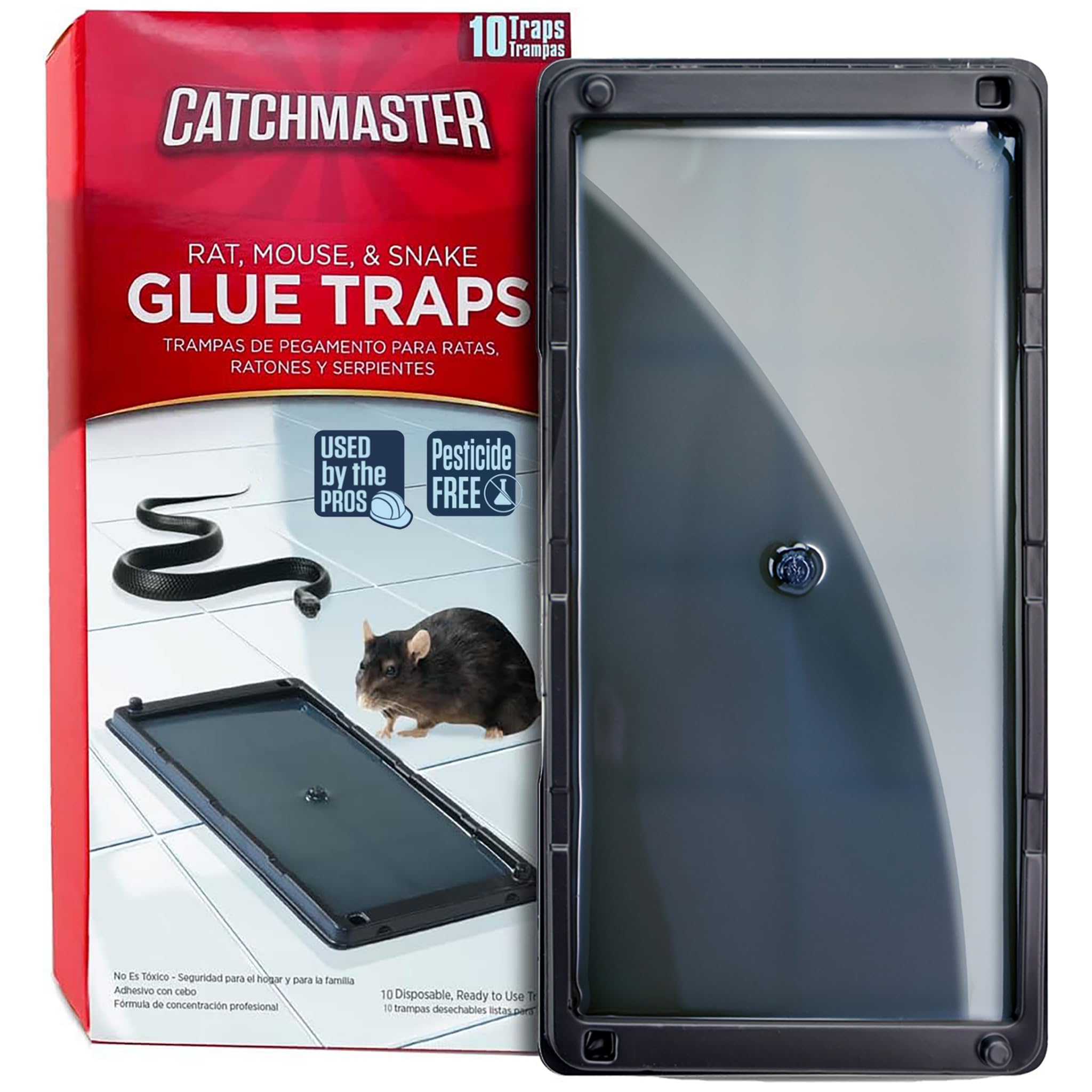 Catchmaster Rat, Snake and Mouse Traps 10Pk, Large