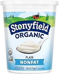 Stonyfield Organic Nonfat Yogurt, Plain, 32 oz.; Multiserving Yogurt Snack & Cooking Substitute