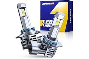 AUTOONE 9012 Bulb, 9 Times Brighter 40000LM HIR2 LED Bulb, 3 Min Quick Install, 20 Years Lifespan, No Flicker