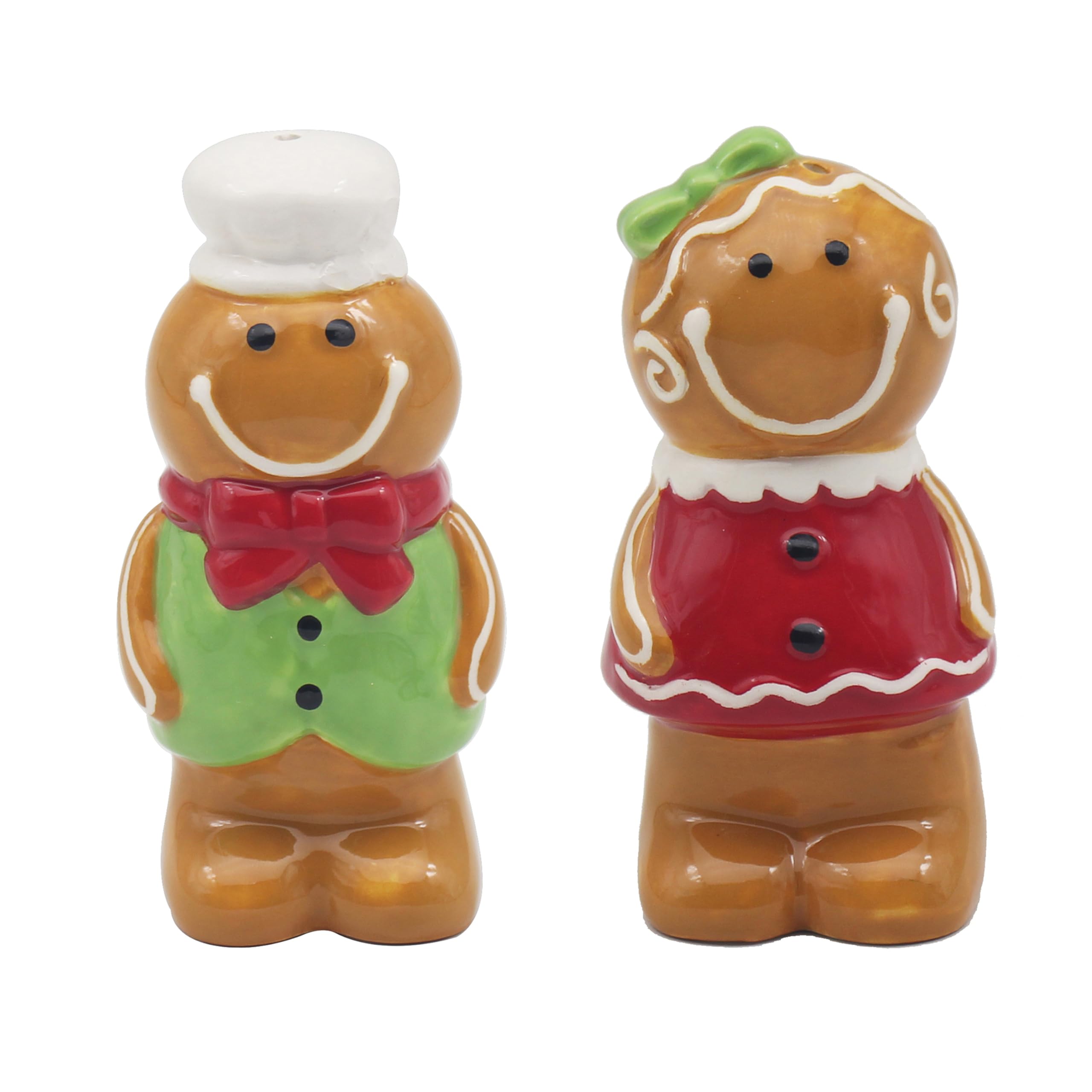 Lesser & Pavey British Designed Salt and Pepper Sets | Salt and Pepper Shaker for All Type of Kitchens | Salt Shaker & Pepper Shaker Perfect for Home or Businesses - Christmas Gingerbread