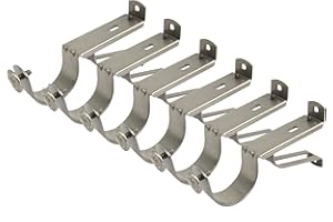 A&F Rod Décor - 1.5" Sinlge Brackets (Set of 6) - Satin Nickel