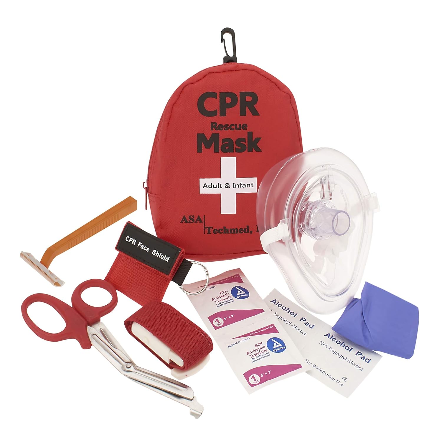 Emergency First Aid Kit CPR Rescue Mask, Pocket