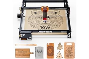 ACMER Laser Engraver Machine, P1 S Pro 10W(10000mW) Cutting Machine 380x370mm Large Area, WiFi Control, Engraves Wood Acrylic Leather Glass Metal for DIY, Crafts & for Small Business