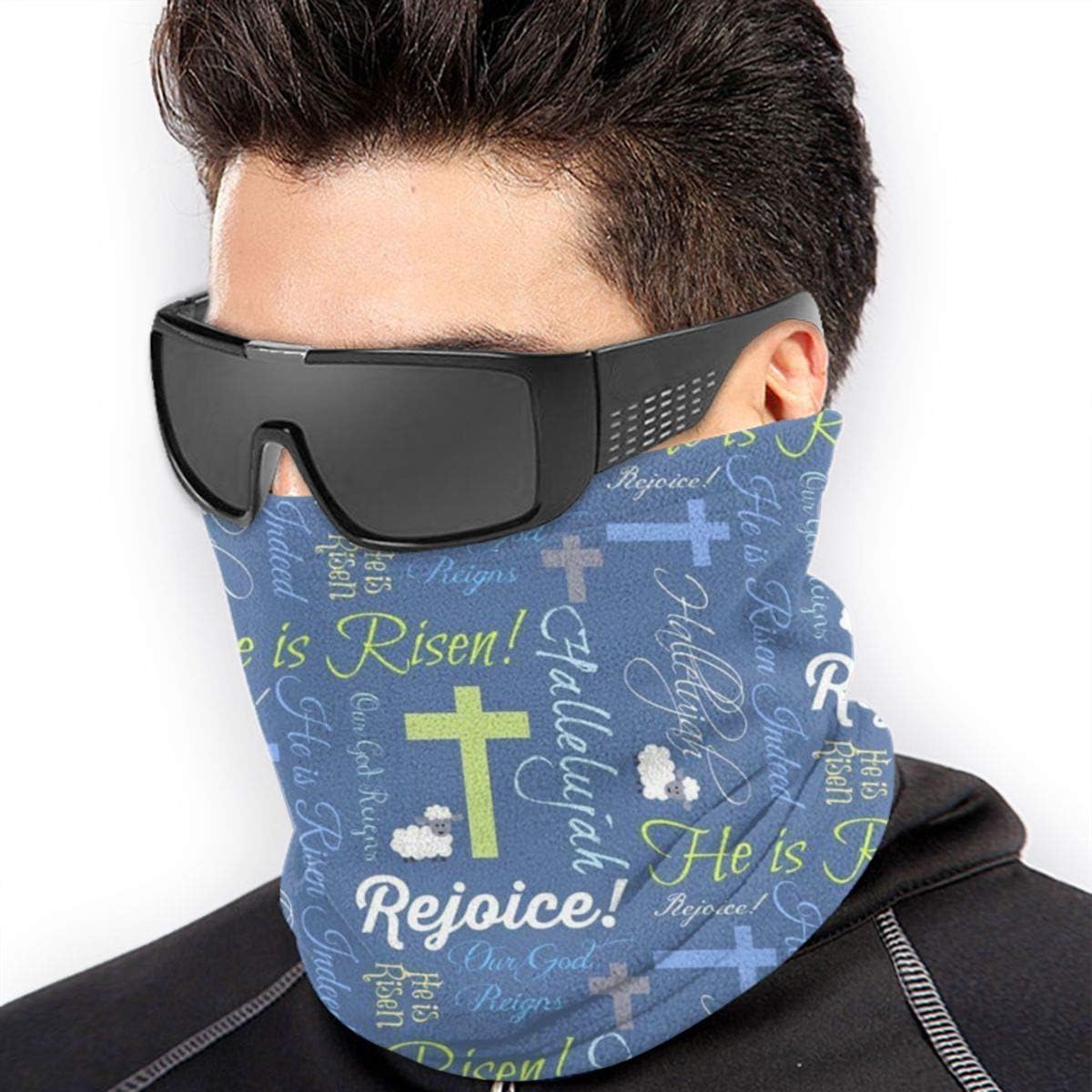 antfeagor Christian He is Risen Valentine 2020 for Women Men Dust Wind Sun Protection Seamless Bandana Face for Rave Festival Outdoor Running Tube Multifunctional Headwear: Home & Kitchen