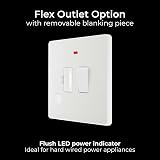 BG Electrical Switched Fused Connection Unit 13A White LED Flex Outlet view 6
