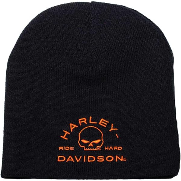 Bonnet Harley-Davidson Combustion - Orange Avec Pompon - Taille Unique - Neuf Avec étiquettes