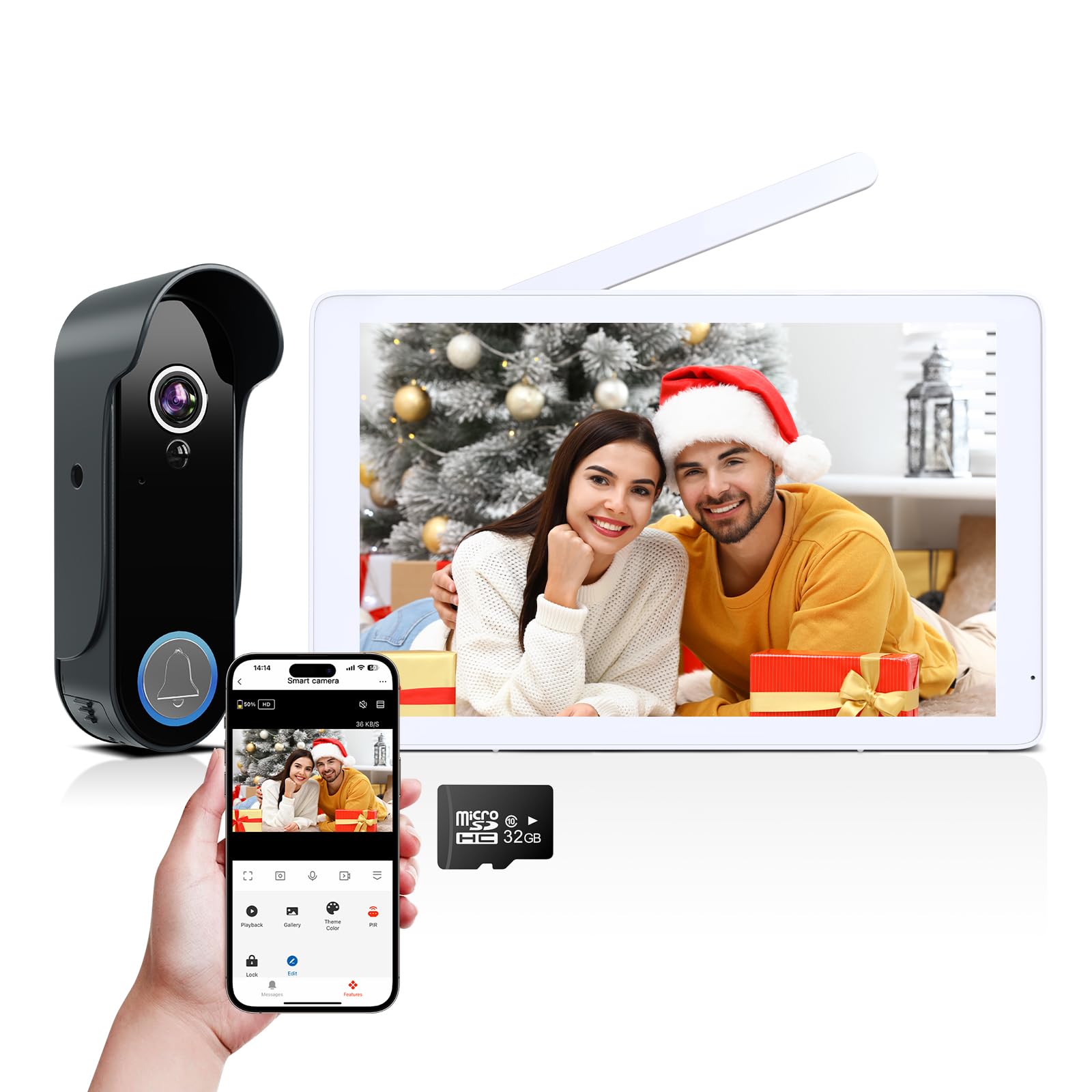 ACEBELL Wireless Video Intercom System Wire Free