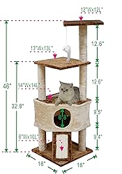 Go Pet Club F708 46" Kitten Tree,Beige