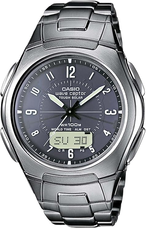 Uhr Mit Fernbedienung Casio Casio Funkuhren Herren-Armbanduhr Funk-Solar-Kollektion Analog