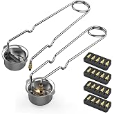 Hadweor 2-Pack Round Single Flint Torch Strikers with 20 Replacement Flints | Includes 2 round spark lighters and 20 replacement flints for welding and cutting torches; heavy-duty and easy to refill.