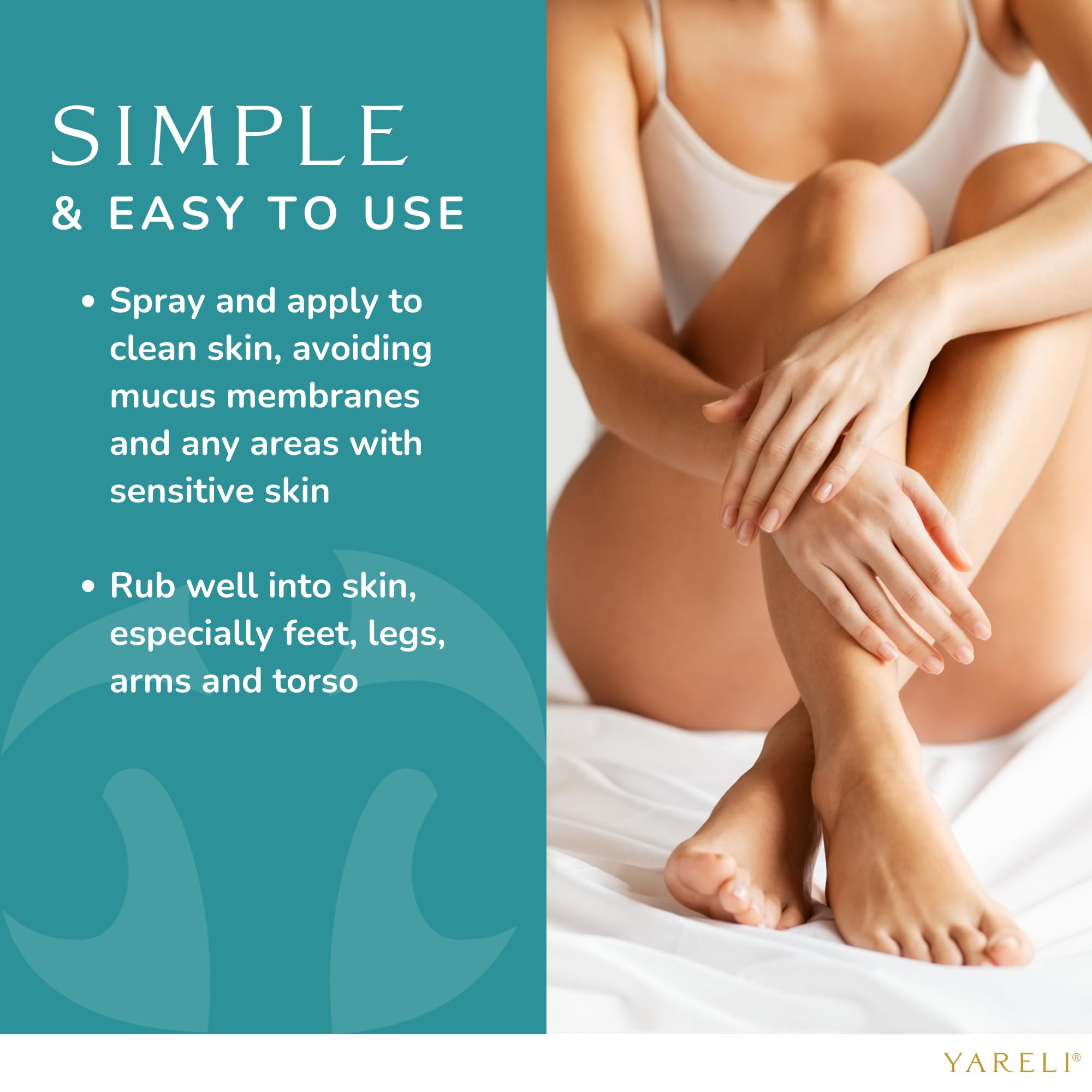 Yareli Magnesium Oil Spray, Ultra Absorbent High Strength Dead Sea Magnesium, 12oz, for Better Sleep and Muscle Relaxation