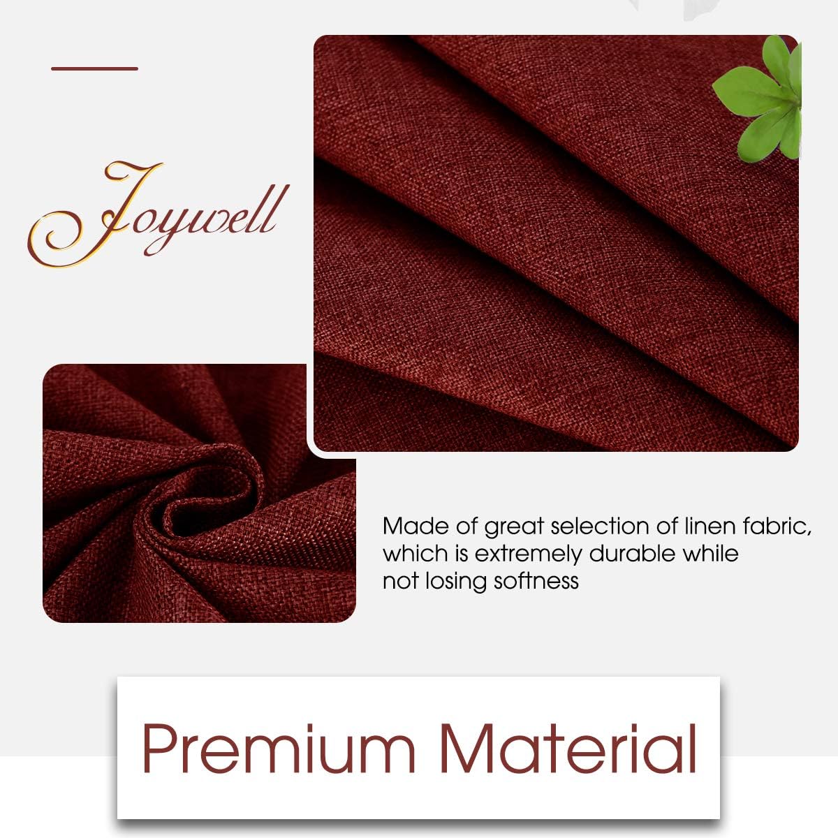 Joywell Linen Armrest Covers for Living Room Anti-Slip Sofa Arm Protector for Dogs, Cats, Pets Armchair Slipcover for Recliner with 4 Pockets for TV Remote Control, Phone, Set of 1, Burgundy: Kitchen & Dining