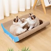 UUig Cardboard Cat Scratcher Bed 22x16 Large Cat Scratch Pad for Cats | Curve Cat Scratcher Couch for Multi-cat Households, Widened &amp; Thickened, Scratch Resistant, with Catnip