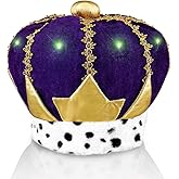 FlashingBlinkyLights Light Up Mardi Gras King Crown Hat