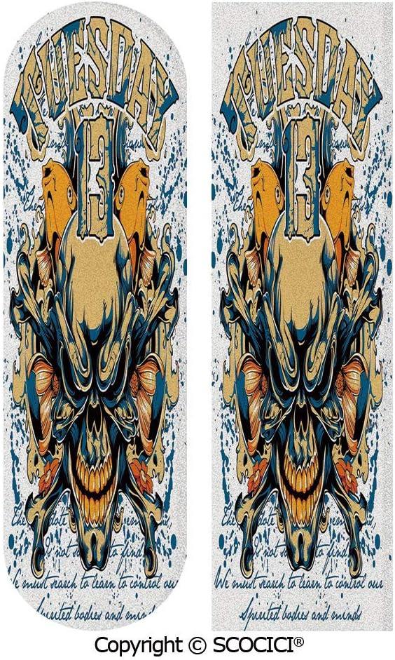 UHOO Skateboard Griptape,Abstract Military Camouflage Pattern with Fractal Look Geometric 9" x 33", 23cm x 84cm,1 pcs, Waterproof Grip Tape Sheet, Sandpaper for Skateboard, Longboard, Scooter