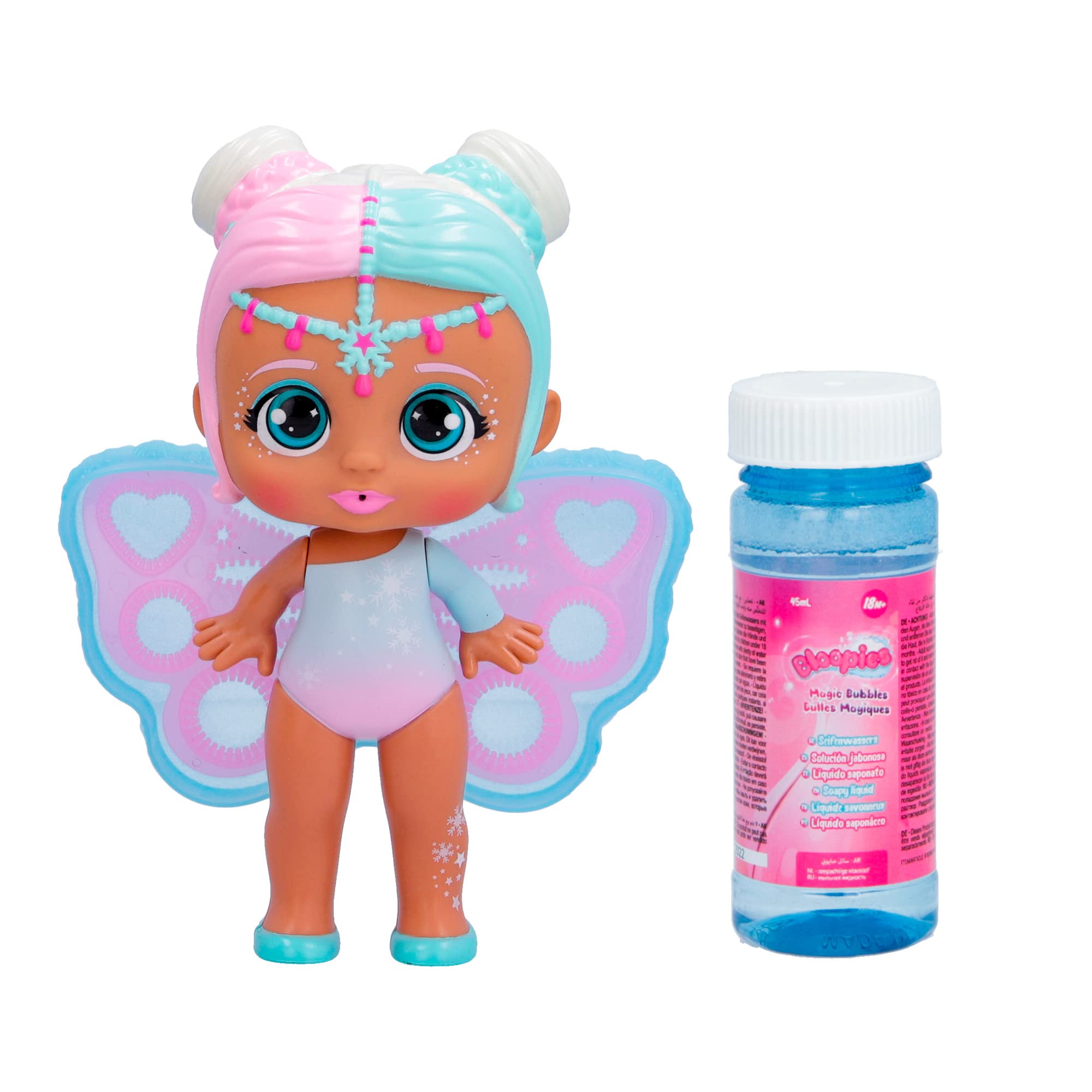 BLOOPIES Magic Bubbles Clodett, Collectible Fairy Doll that Squirts Water and Makes Magic Bubbles with her Wings, Bath and Water Toy for Girls and Boys from 18 months