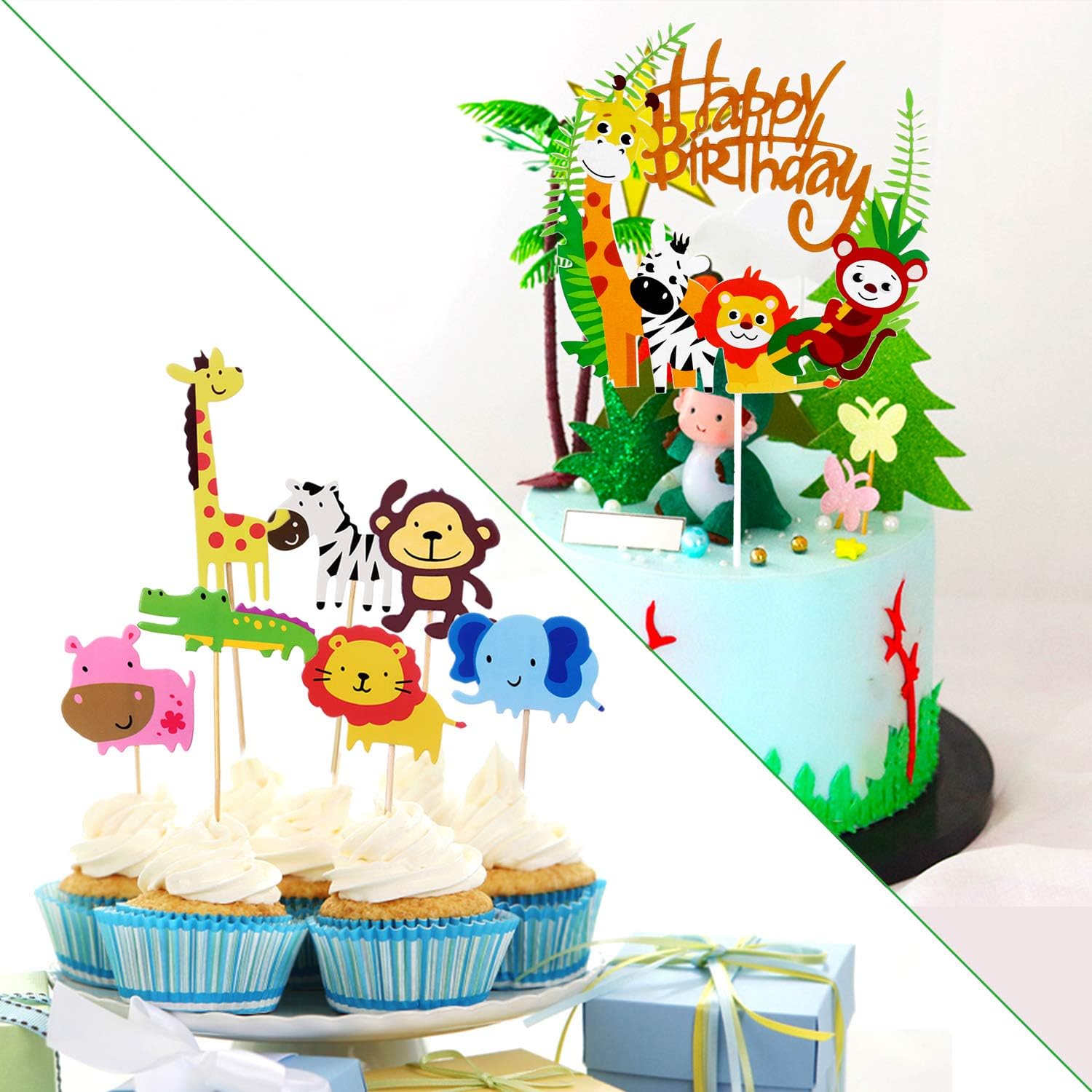 35 Pcs Jungle Gateau Animal Guirlande Joyeux Anniversaire Jungle Pour Enfants Garcon Fille Gateau Animaux Jungle Decoration Gateau Anniversaire Fete Danniversaire Enfants 1 3 5 Garcon Fille Decorations Et Accessoires De Fete Loisirs Creatifs Inzaboton Com