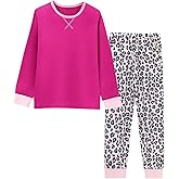 CARETOO Girls Pajamas 2 Piece Long Sleeve Long Pants Pajama Set Kids Cute Pj Soft Holiday Sleepwear Size 7-13