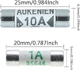 AUKENIEN BS1362 BS646 Fuse Assorted 100 Pcs 1A 2A 3A 5A 7A 10A 13A 240V view 3