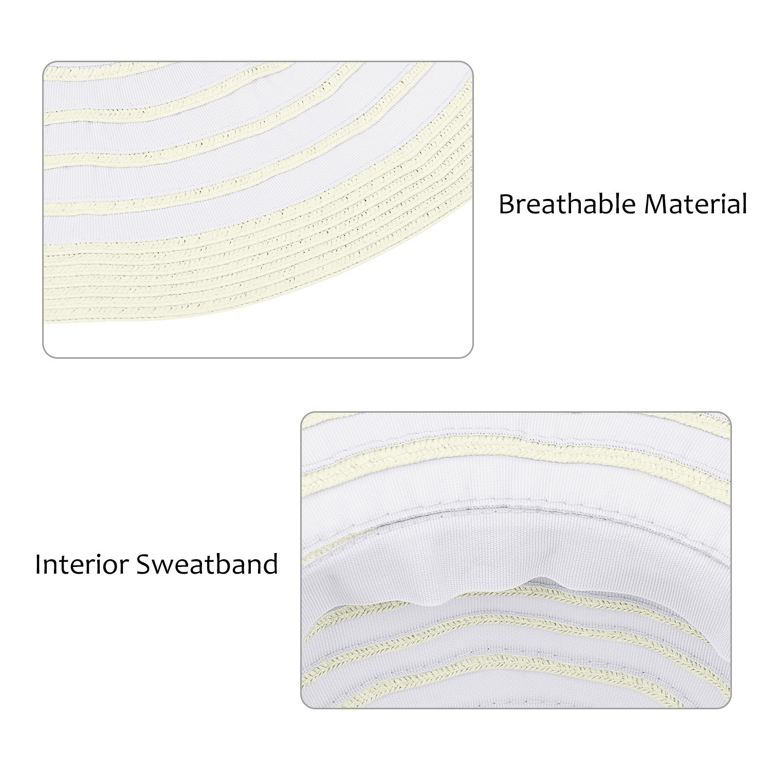 Solaris Floppy Sun Bucket Hats w/Wide Brim Straw Edge Summer UV Protection Foldable Gardening Hiking Beach Cap For Women