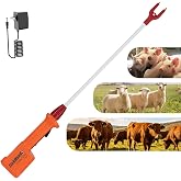 Rechargeable Cattle Prod Waterproof Livestock Prod Cow Goat Sheep Pig Prod | ElekMundo farm ranch electric animal prod, also for big large dogs, with replaceable flexible shaft