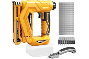 FormiPow 18 Gauge 2 in 1 Brad Nailer/Narrow Crown Stapler for Dewalt 20V Battery, Brushless Cordless Nail Gun with Depth Adju