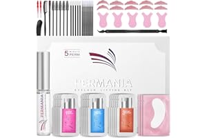 PERMANIA Lash Lift Kit, Lash Perm Kit, Fast Eyelash Lifting 5 Minutes DIY at Home with Strong Glue Disposable Sachet Lash Lifting Kit Last 6 Weeks (15pcs）
