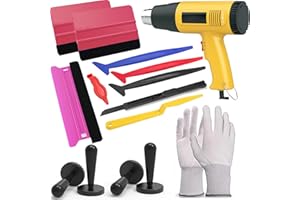 SPANNO TOOLS Spanno Heat Gun for Vinyl Wrap, Car Wrap Kit for Window Tint, Include Heat Gun, Plastic Squeegees, Magnet Holder, Gloves