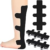 Aurelema 30 Pcs Achilles Tendonitis Kinesiology Tape Precut Achilles Tendon Ankle Tape Latex Free for Sprained Ankle Relief Muscle Support Foot Pain Athletic Sport(Black)