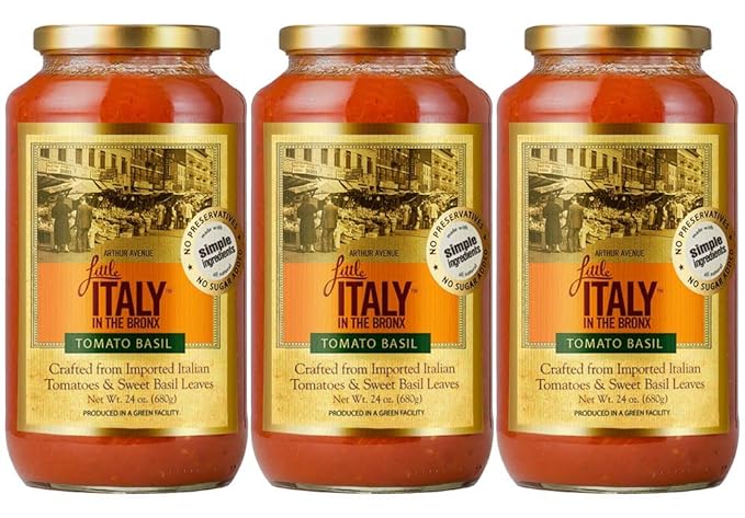 Amazon Com Little Italy Bronx Tomato Basil Sauce 24 Oz 3 Pack