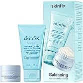 Skinfix Balancing Cleanse + Moisturize Set with Hyaluronic Acid - Includes Mini Ceramide + Ectoin Gentle Gel Cleanser (1.5 fl oz) & Mini Barrier Balancing Water Cream (0.5 fl oz) - Vegan, Cruelty Free