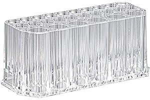 Makeup Brush Holder 26 Slots Clear Makeup Brush Organizer Multi Size Slots Plastic Cosmetic Display Storage Pen Holder, Liner