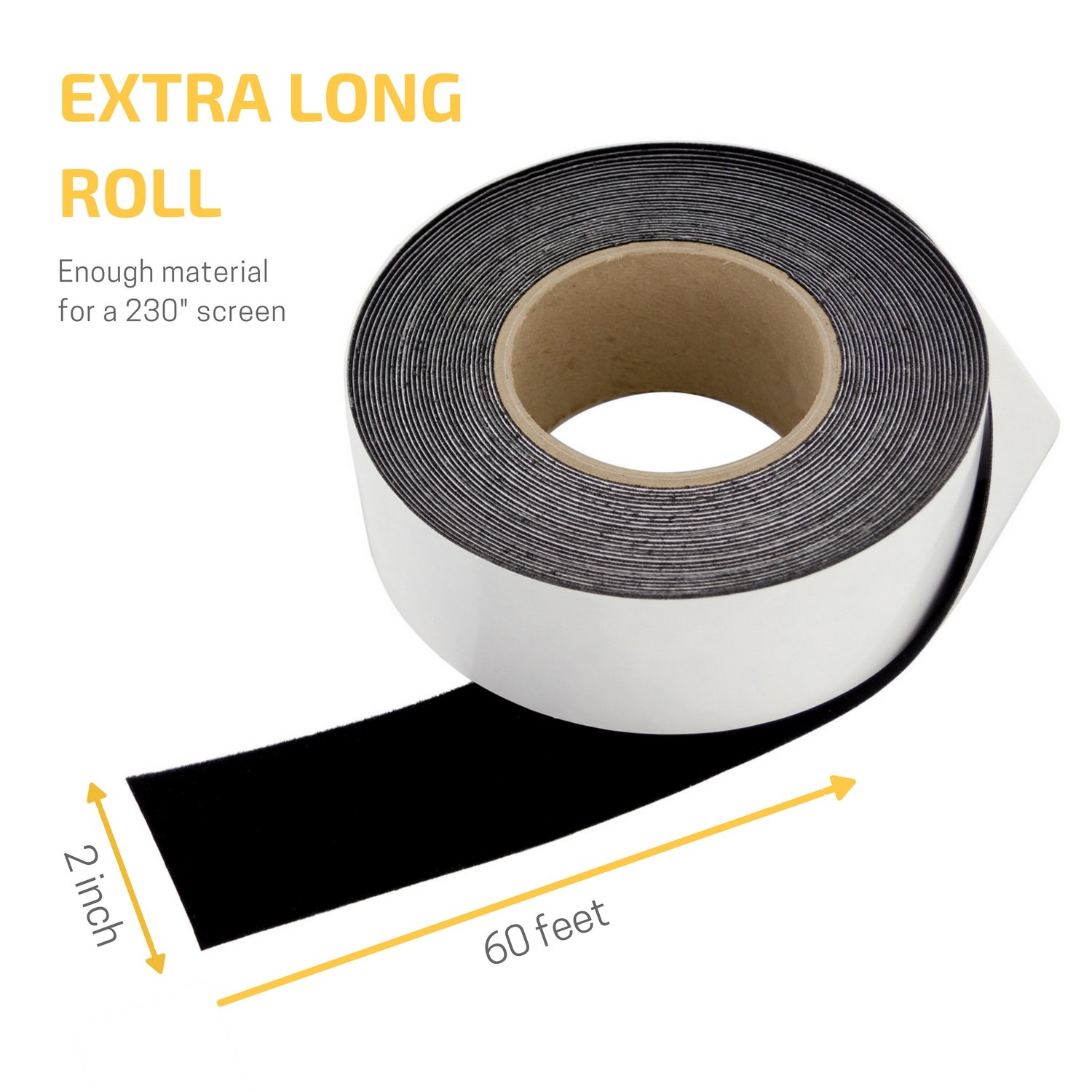 2 in x 60 ft Vibrancy Enhancing Projector Felt Tape Border by