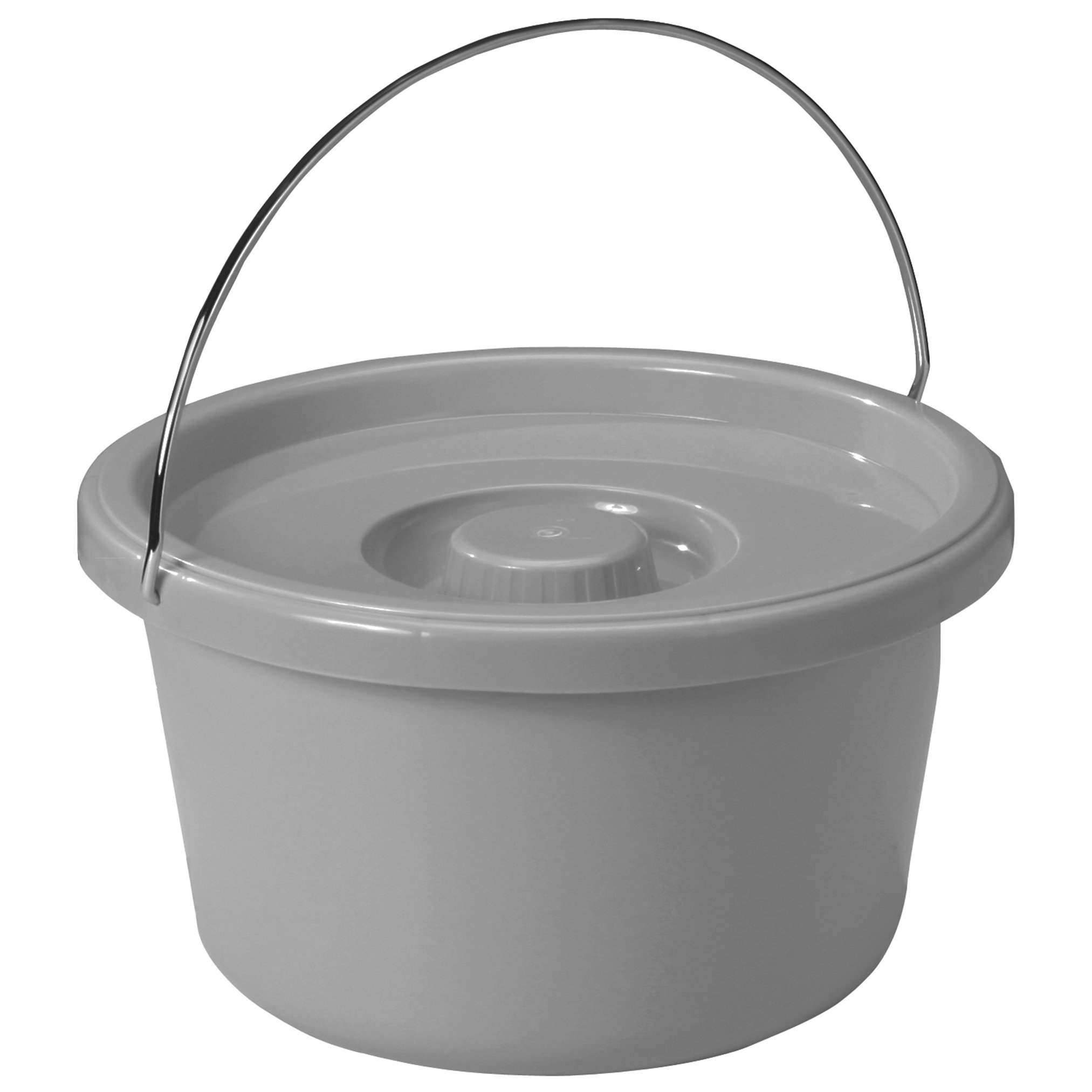 Drive Medical Folding Bedside Commode Seat with Commode Bucket and