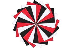 Zonon 100 Sheets Black, White and Red Tissue Paper Bulk for Gift Bags DIY Crafts Gift Wrapping Tissue Paper for Graduation Easter Party Decor (14 x 20 Inch)