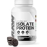 RAW Whey Isolate Protein Powder, Cookies N Cream - 100% Grass-Fed Sports Nutrition Protein Powder for Muscle Growth & Recovery - Low-Fat, Low Carb, Naturally Flavored & Sweetened - 25 Servings