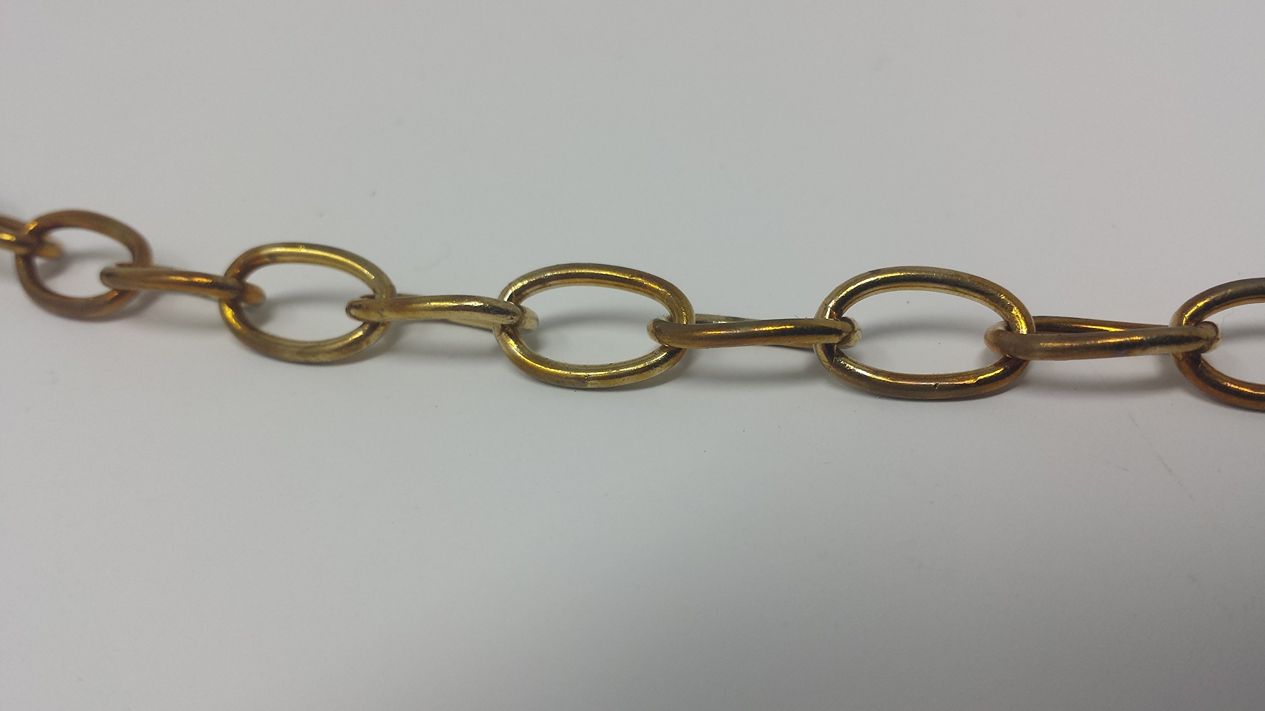 Polished Brass Oval Chain 13mm x 8mm Links Sold in Meter Lengths