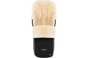 Werner Christ Baby Sheepskin footmuff FLIMS Luxe - Full Medical Sheepskin footmuff for Buggy (from 6 to 36 mo.), Medical Fur, Universal with Long Slits