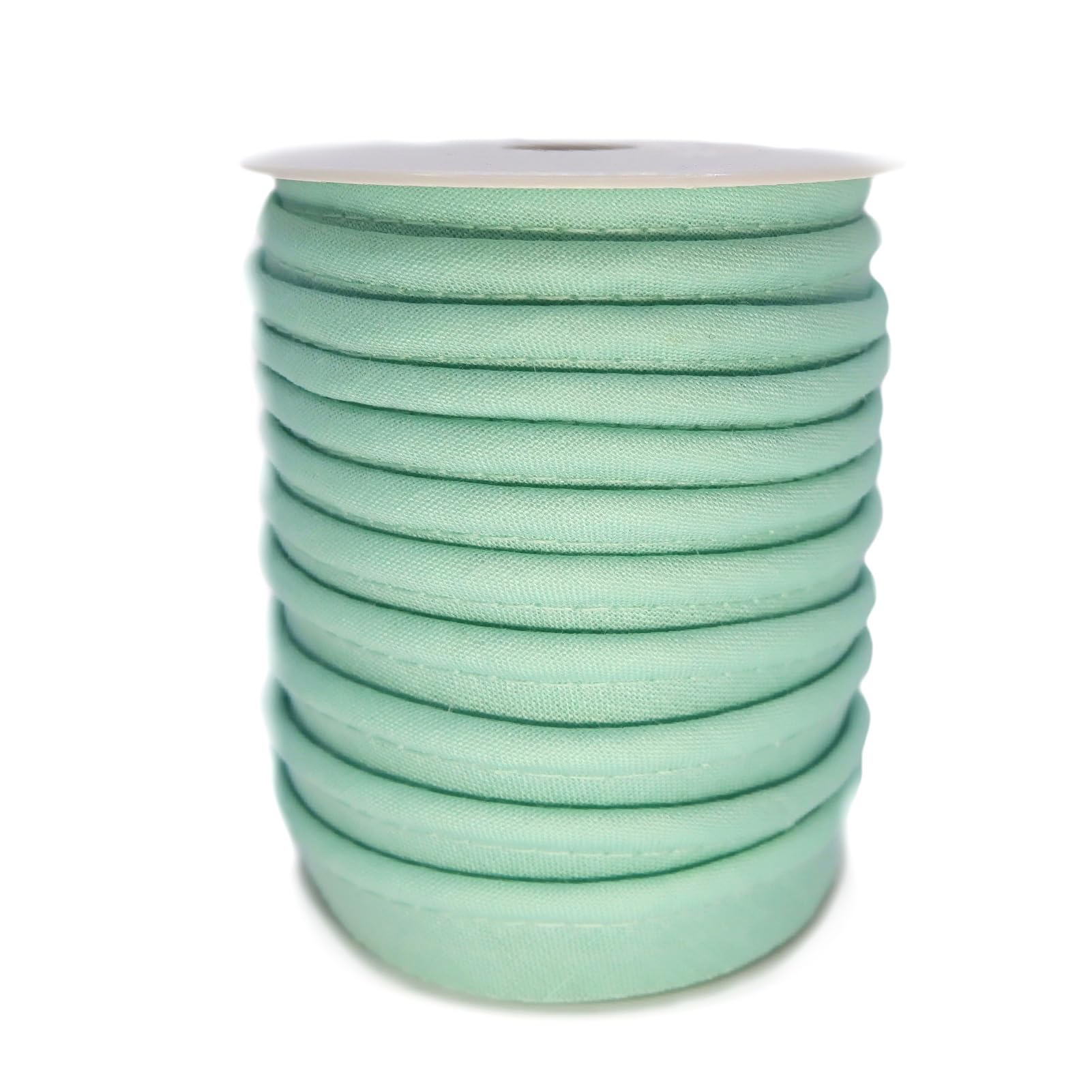 TEXTEX = Piping for Sewing, Decoration, and Crafts. Composition 50% Cotton and 50% Polyester. Total Width of 15mm, Cord of 5mm, and Flap of 10mm. 10 Meter Reel - (Aquamarine)
