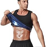 Towintec Sauna Vest for Men Waist Trainer Sauna Shirt Sweat Heat Trapping Sleeveless Shirts Weight Loss Workout Shapewear Top