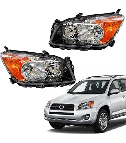 Pair Of Headlight Assemblies For Toyota Venza 2009-2016 – LH/RH, Chrome, Halogen – TBvechi