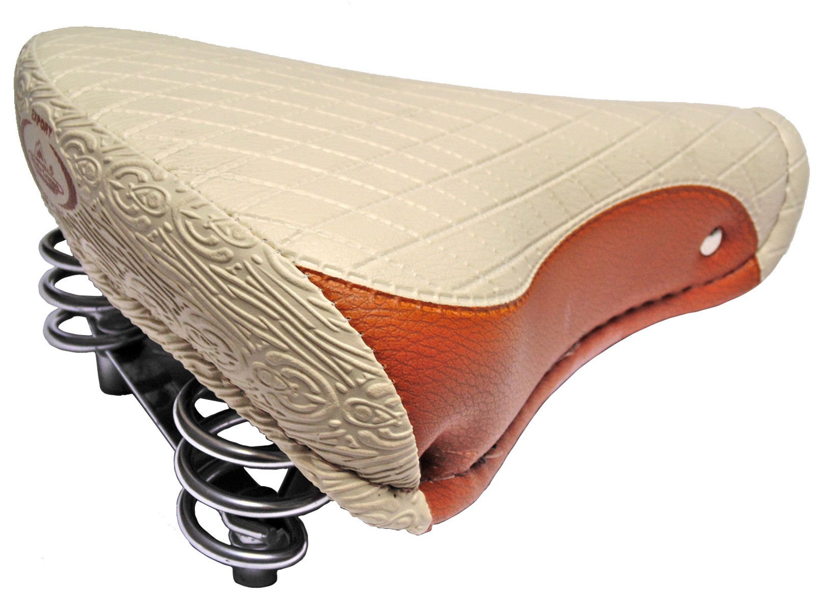 MONTEGRAPPA BICYCLE_SEAT Italian Leather Saddle - Graziella, Epoca, R, Wand, Netherlands - Brown/Cream