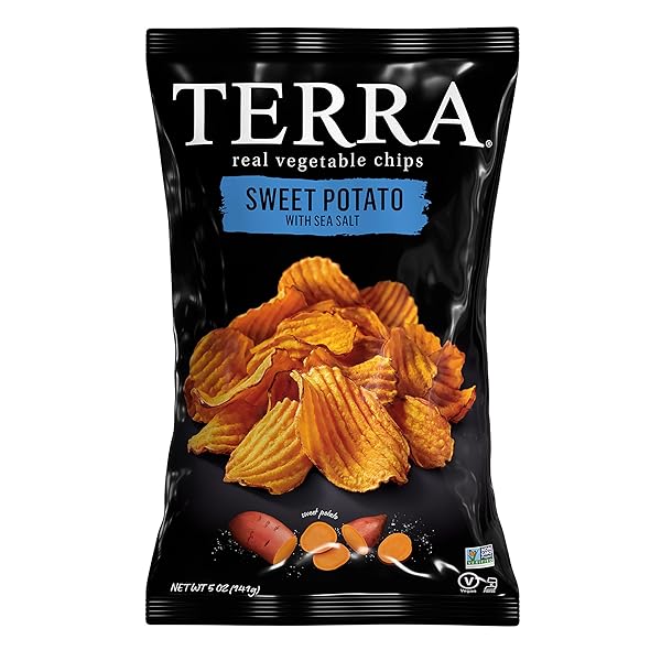 TERRA VEGETABLE CHIPS, CRINKLE CUT SWEET POTATO WITH...