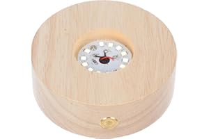 STAHAD Wood Light Display Stand for Crystal Ball Night Light Touch Control Wide Round Base for Calm