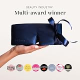 Drowsy Silk Sleep Mask Midnight Blue – Face-Hugging Cushioned Mulberry Silk view 3