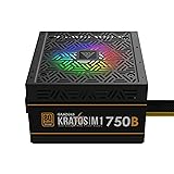 GAMDIAS RGB Gaming PC Power Supply 750W 80 Plus