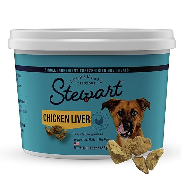 STEWART 100% CHICKEN LIVER DOG TREATS, 1.5 OZ...