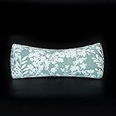 Buckwheat Neck Support Pillow Cervical Neck Cylinder Bolster Pillow,Buckwheat Hulls Adjustable Roll Pillow,Neck Pain Relief for Back and Side Sleepers Round Pillows for Lunch Break Green, 6*15 inch